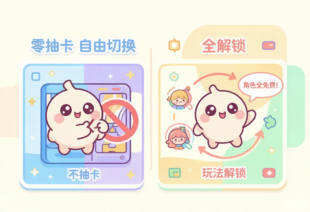 无限大零抽卡模式与角色切换系统